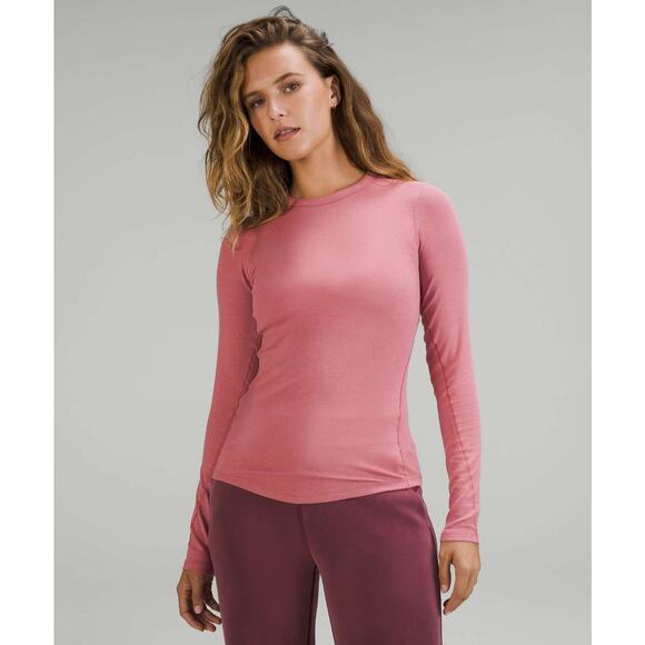 lululemon athletica Tops - Lululemon Hold Tight Long Sleeve Shirt Brier Rose Pink Size 8
